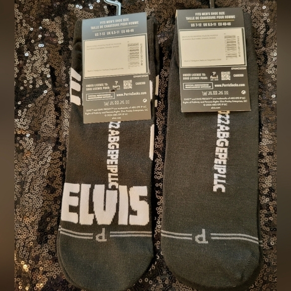 New Elvis Men's 2 pairs low cut socks US 7-12 - Picture 2 of 12